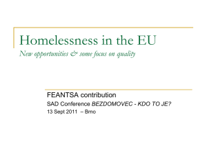 EU quality framework for homeless services