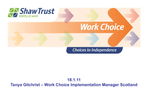 Shaw Trust Presentation - Employability in Scotland
