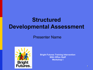 Assessment - Bright Futures - American Academy of Pediatrics