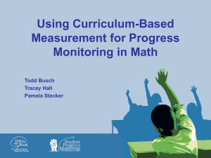 Power Point - The National Center on Student Progress Monitoring