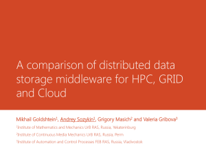 A comparison of distributed data storage middleware for HPC, GRID