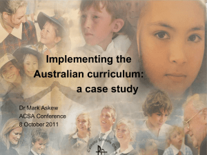 Powerpoint - Australian Curriculum Studies Association