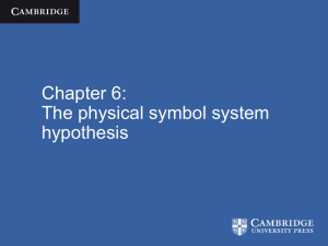 The physical symbol system hypothesis