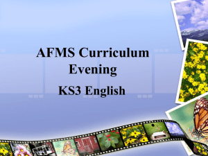 KS3 English Curriculum Evening Powerpoint