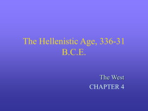 The Hellenistic Age, 336-31 B.C.E.