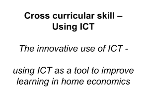 Innovative use of ICT in home economics