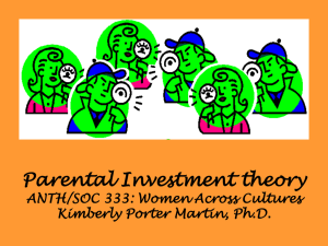 331 Parental Investment Theory PowerPoint