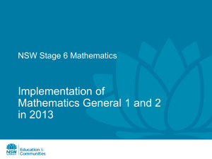 NSW Stage 6 Mathematics