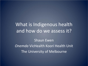 What is Indigenous health and how do we assess it?