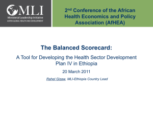 Balance scorecard Ethiopia AfHEA 2011