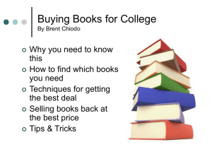 Buying Books for College
