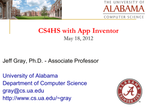 CS4HS with App Inventor