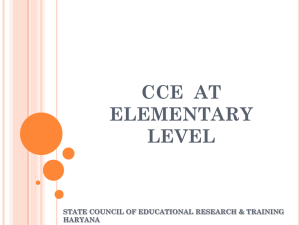 CCE at Elementary Level