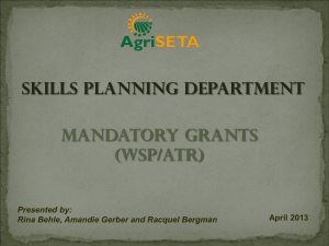 2013 Mandatory Grants