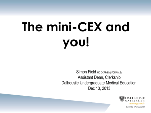 Mini-CEX: Direct Observation of Students – Tools & Techniques