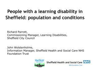 People with a learning disability in Sheffield