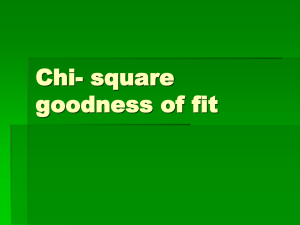 Chi- square goodness of fit Is your die fair—1 more time.