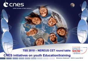 CNES initiatives on youth Education/Training