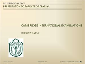 cambridge international examinations