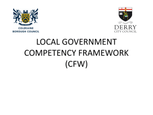 LOCAL GOVERNMENT COMPETECY FRAMEWORK (CFW)