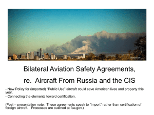 Bilateral Agreements re. Aircraft From Russia and CIS