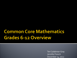 Math Grades 6-12 NTI Overview