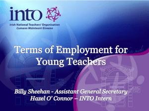 Conditions of Employment for Young Teachers