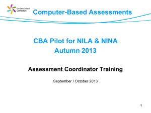 NILA / NINA Objectives Reports