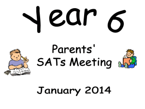 SATs Powerpoint presentation for parents