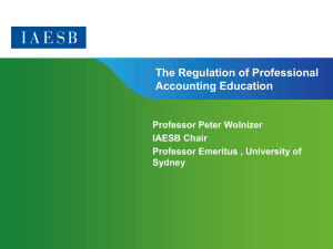 Overview of International Accounting Education Standards Board