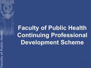 CPD Presentation - Faculty of Public Health