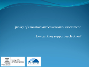 Quality of education and educational assessment