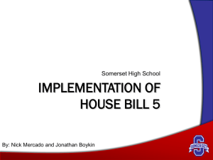 implementation of house bill 5