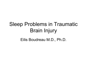 Sleep Problems in Traumatic Brain Injury
