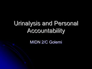 Urinalysis and Personal Accountability