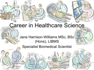 Career in Healthcare Science - St John Plessington Catholic College