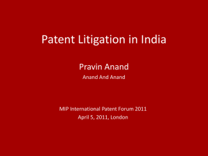 Patent litigation in India