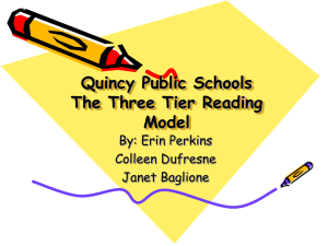 The Three Tier Reading Model