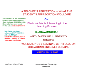 Lecture by Dr. Aravamudhan - ugc-inno