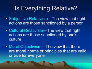 Why Morality Is Not Relative