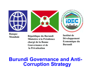 Burundi Governance and Anti-Corruption Strategy