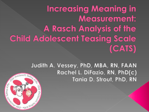 Increasing Meaning in Measurement: A Rasch Analysis of the Child