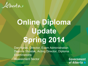 Online Diploma Update