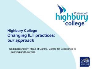 Workshop 5: E-LT - Highbury College
