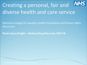 Equality Presentation - National Council for Palliative Care