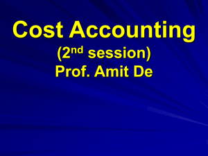 BASIC CONCEPT OF COST ACCOUNTING: