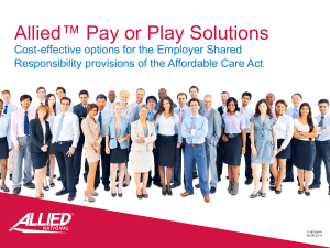 Pay or Play Solutions - Allied National Companies