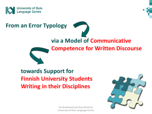 Analysis of Students` Writing across the Disciplines: Planning