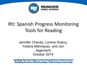Progress Monitoring Tool - Milwaukee Public Schools