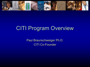CITI Program Overview